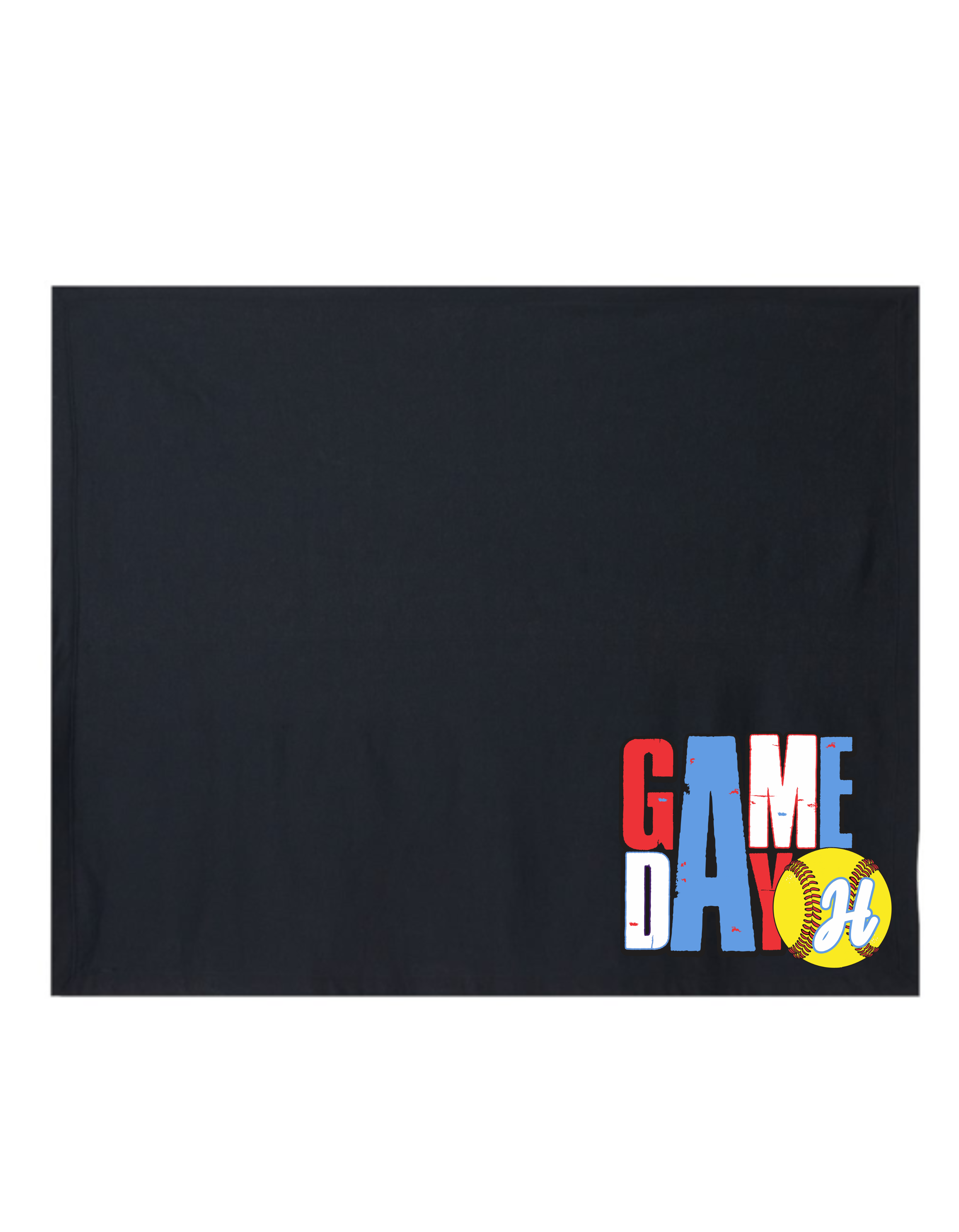 Hooks Game Day Black Stadium Blanket